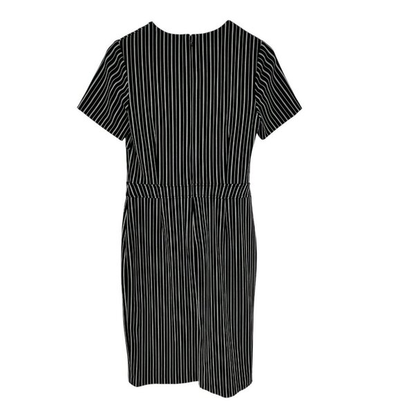 Banana Republic Women's Sheath Dress Size 6 Striped Black White S/S Work Career - Picture 12 of 16